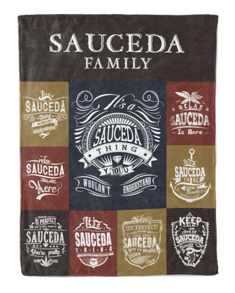 Sauceda Blanket Sauceda Name Fleece Blanket - Monsterry
