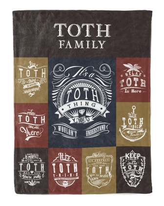 Toth Blanket Toth Name Fleece Blanket - Monsterry