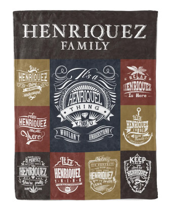 Henriquez Blanket Henriquez Name Fleece Blanket - Monsterry