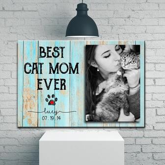 Custom Cat Mom Canvas For Mother's Day - Personalized Photo Frame Wall Art | Familywalldecor