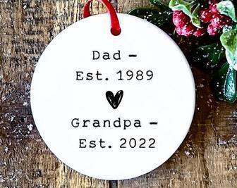 Thoughtful Grandpa To Be Ornament For Christmas - New Grandparent Reveal Gift | Familywalldecor