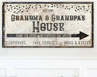 Thoughtful Grandpa Metal Sign For Grandparent's House Modern Farmhouse Decor | Familywalldecor