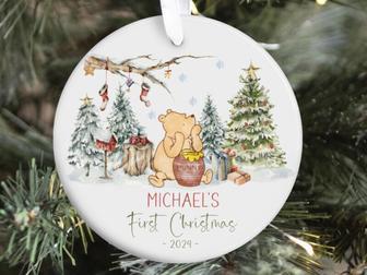 Thoughtful Personalized Classic Winnie The Pooh Baby Ornament For Grandma's First Christmas | Familywalldecor