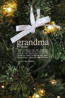 Sentimental Grandma Definition Acrylic Ornament For Christmas Gift | Familywalldecor