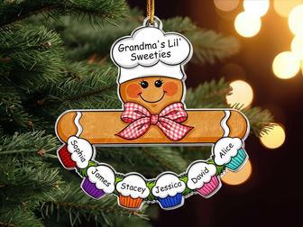 Heartfelt Grandma Kitchen Art Ornament Gingerbread Christmas Bauble For Nana Mom | Familywalldecor