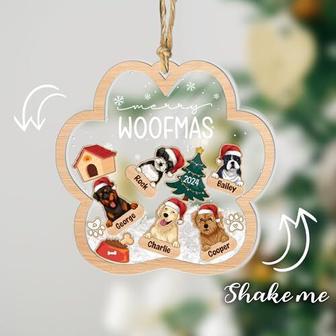 Personalized Christmas Dog Wall Art Shake Ornament For Dog Lovers | Familywalldecor