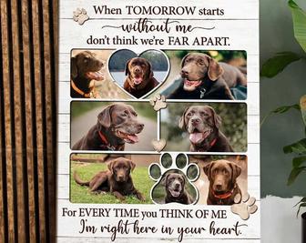 Heartfelt Custom Dog Wall Art - Memorial Photo Canvas For Pet Sympathy | Familywalldecor