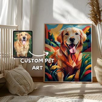 Personalized Dog Wall Art Pop Art Canvas - Vibrant Pet Portrait Decor | Familywalldecor CA