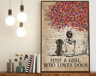 Personalized Dog Wall Art Canvas For Girls - Dog Mom Gift | Familywalldecor