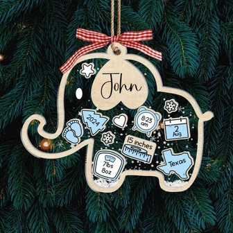 Heartfelt 4D Shake Ornament For Baby's First Christmas 2024 - Ideal Keepsake For Baby Showers And Holiday Celebrations - Monsterry
