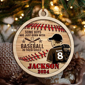 Custom Baseball Ornament For Sports Lovers - Personalized Softball Gift - Monsterry
