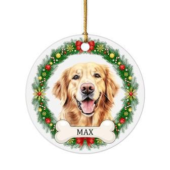 Custom Dog Photo & Name Ornament - Xmas Tree Decoration For Pet Lovers 2024 | Familywalldecor