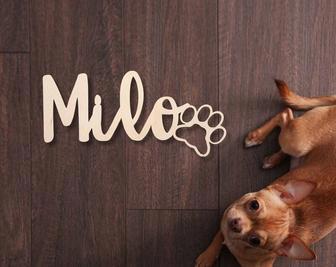 Personalized Dog Wall Art Metal Sign - Custom Name Plaque For Pet Lovers, Dog Kennel Decor, Indoor/Outdoor Use | Familywalldecor