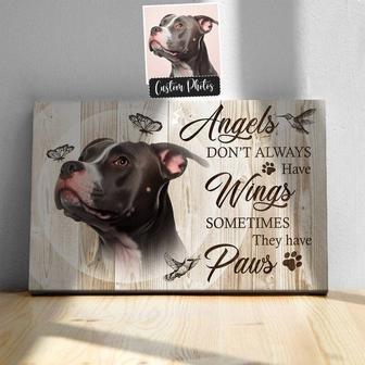 Heartfelt Personalized Dog Canvas For Dog Lovers - Angels Don't Always Have Wings Art Decor For Living Room | Familywalldecor