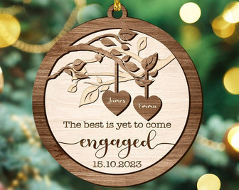 Newly Engaged Christmas Ornament Personalized With Couple's Name For Holiday DéCor - Monsterry