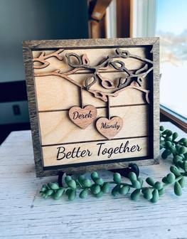 Heartfelt Family Tree Wall Decor Wood Sign For Mother's Day Or Valentine's Day | Familywalldecor