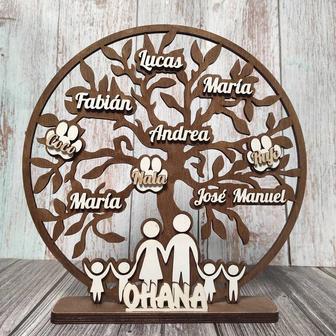 Heartfelt Wooden Family Tree Sign For Customized Home DéCor | Familywalldecor