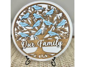 Family Tree Wall Decor For Mother's Day Or Grandma Gift With Names | Familywalldecor