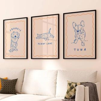 Unique Ugly Dog Wall Art Canvas For Pet Lovers - Personalized Pet Caricature Gift | Familywalldecor