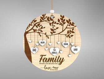 Heartfelt Family Tree Ornament For Christmas - Personalized Hanging DéCor Gift For Loved Ones | Familywalldecor