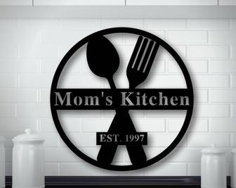 Thoughtful Mother's Day Gift Personalized Mom's Kitchen Metal Sign For Home Decor | Familywalldecor