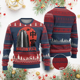 Funny Nakatomi Plaza Ugly Christmas Sweater Xmas Party 1988 Vintage Japanese Style - Monsterry