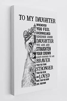 Inspirational Lion Queen Canvas For Daughters - Mother Daughter Art For Girls Room Or College Dorm Decor | Familywalldecor