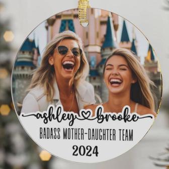 Heartfelt Mother Daughter Art Ornament For Christmas - Customizable Photo Ornament For Mom And Daughter | Familywalldecor