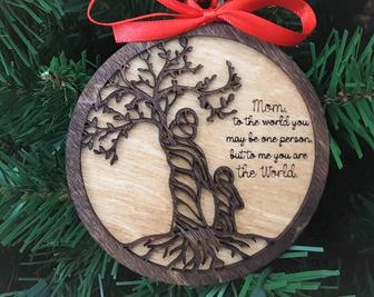 Thoughtful Mother Daughter Art - Custom Tree Of Life Ornament For Christmas | Familywalldecor