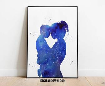 Heartfelt Mother And Son Wall Art Canvas – Custom Watercolor Design For Living Room DéCor | Familywalldecor DE