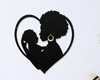 Personalized Sentimental Mother Son Wall Art For New Moms - Metal Sign For Mother's Day | Familywalldecor