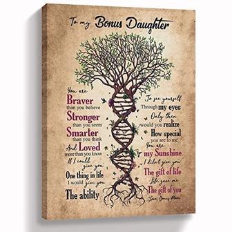 Heartfelt Tree Canvas: Mother Daughter Art For Girl's Room & Office Decor - Thoughtful Gift Idea | Familywalldecor