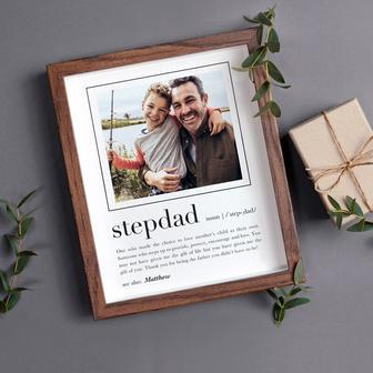 Heartfelt Step Dad Gifts Canvas For Father’s Day & Wedding: Custom Stepped Up Dad Print | Familywalldecor DE