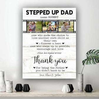 Heartfelt Canvas For Stepdad - Thank You Dad Gift For Christmas, Birthday, Father's Day - Personalized For Living Room DéCor | Familywalldecor DE