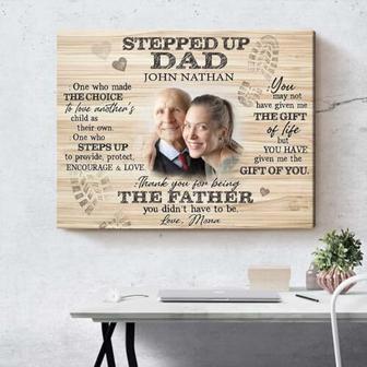 Heartfelt Gifts For Stepped Up Dad - Custom Photo Canvas For Living Room | Familywalldecor