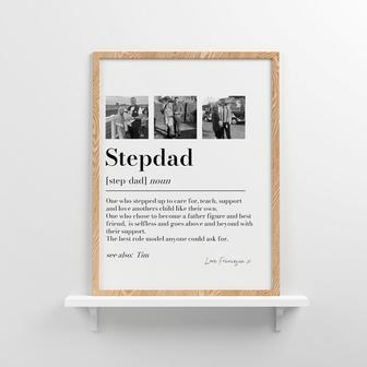 Thoughtful Step Dad Gifts - Personalized Picture Collage For Father's Day, Birthday, Or Any Special Occasion | Familywalldecor DE