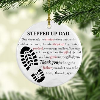 Personalized Step Dad Christmas Ornament Gift For Stepfather. Perfect Holiday Keepsake For Step Dad | Familywalldecor