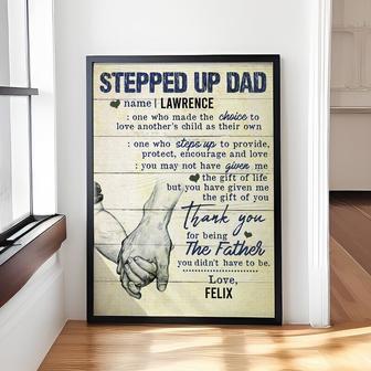 Heartfelt Step Dad Gifts: Personalized Canvas For Father's Day Wall Art | Familywalldecor DE