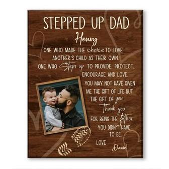 Heartfelt Step Dad Gifts: Personalized Canvas Wall Art From Kids For Father's Day Or Birthday | Familywalldecor AU