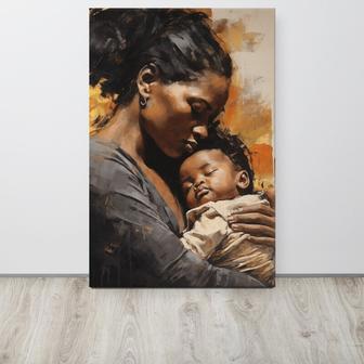 Mother & Son Wall Art Canvas Thoughtful Birthday Gift For Mom For Living Room Home DéCor | Familywalldecor