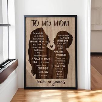 Thoughtful Custom Mother Son Canvas For Mother's Day Birthday - Heartfelt Wall Art Gift For Living Room | Familywalldecor