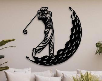 Personalized Dad Golf Metal Wall Art For Man Cave And Sports Home DéCor - Ideal Gift For Golf Enthusiast | Familywalldecor