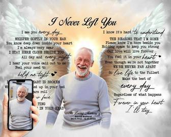 In Loving Memory Canvas For Dad - Personalized Angel Portrait For Remembrance & Grief Comfort | Familywalldecor CA