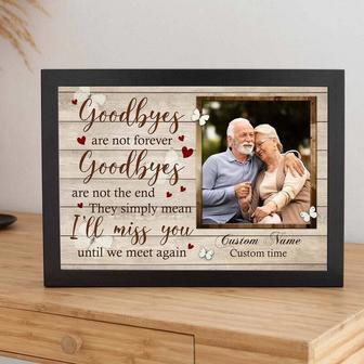 Heartfelt Memorial Canvas For Dad - 'Goodbyes Are Not Forever' Sympathy Art For Living Room, Comfort After Loss | Familywalldecor AU