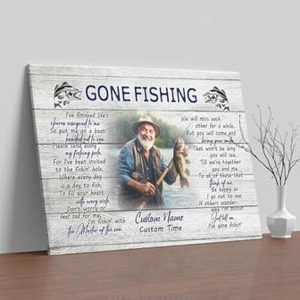 Fishing Bereavement Gift Canvas For Dad - Thoughtful Memorial Tribute For Father, Brother, Husband - Sympathy Wall Art | Familywalldecor DE