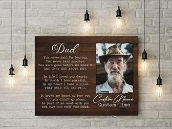 Heartfelt Memorial Canvas For Dad - Personalized Bereavement Gift | Familywalldecor CA