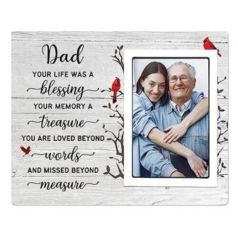 Heartfelt Memorial Canvas For Dad: Personalized Sympathy Gifts For Loss Of Father In Living Room Or Bedroom | Familywalldecor DE