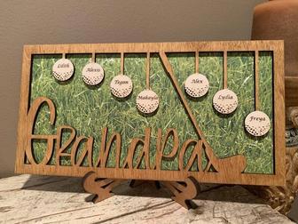 Thoughtful Personalized Dad Golf Sign - Perfect Gift For Grandpa | Familywalldecor