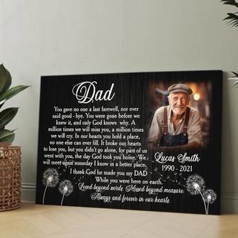 Personalized Memorial Canvas For Dad - In Loving Memory Tribute Gift | Familywalldecor DE