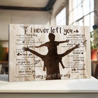 Thoughtful Memorial Canvas For Dad - Father & Son Sympathy Wall Art For Living Room - Rest In Peace Tribute | Familywalldecor